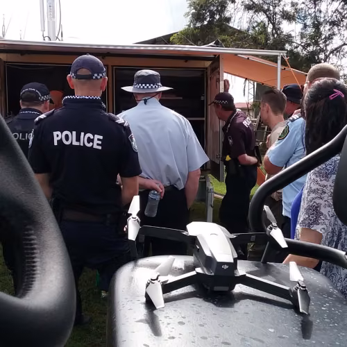 Queensland police inspect trailer